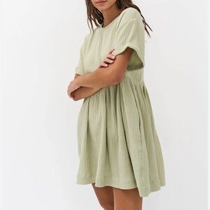 ghanda green clara mini dress
